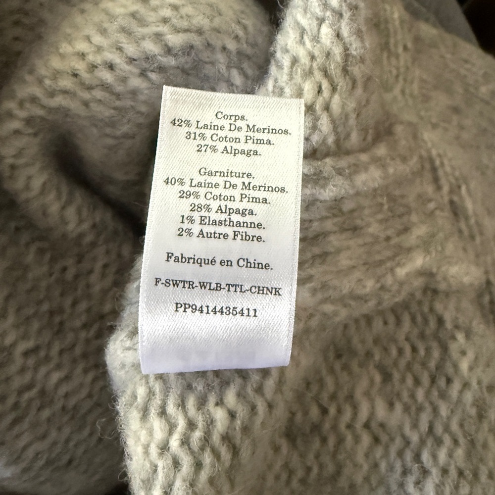 Everlane Softest Gray Chunky Women’s Sweater Size XS/S - Picture 5 of 8